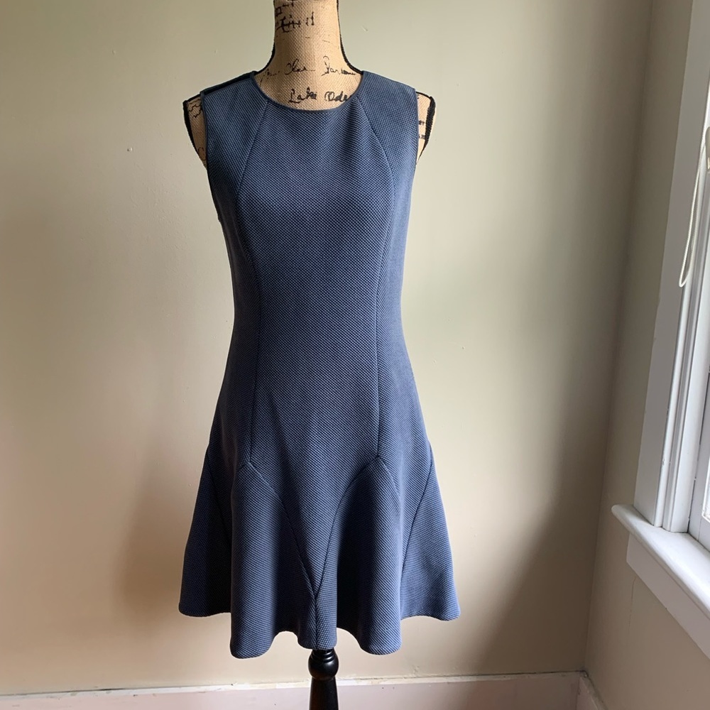 Rebecca Taylor blue fit flare dress size M